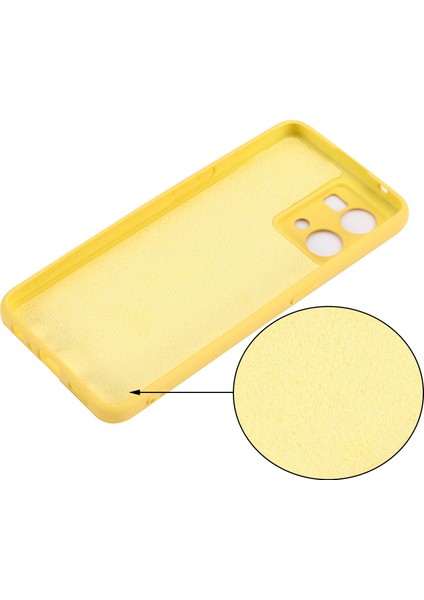 Oppo Reno7 4G/F21 Pro 4g Için Sıvı Silikon Telefon Kılıfı, Kalınlaştırıcı Tasarım Yumuşak Mikrofiber Astar Yastık Çizilmez Koruyucu Kılıf-Sarı (Yurt Dışından) fırsatları