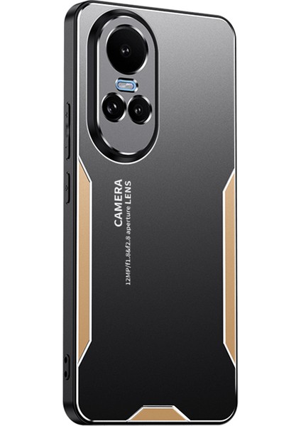 Oppo RENO10 5g (Küresel) Telefon Kılıfı Alüminyum Alaşımlı Arka Tpu Çerçeve Koruyucu Kapak-Altın (Yurt Dışından)