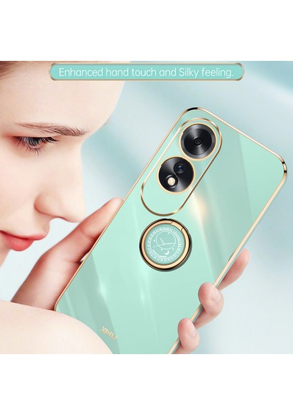 Xınlı Oppo A60 4g Kılıf Kickstand Galvanik Altın Kenar Tpu Telefon Kılıfı-Mavi (Yurt Dışından) fırsatları