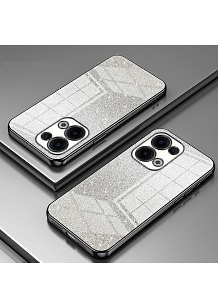 Oppo RENO13 5g(Global)Kılıf Galvanik Degrade Parıltılı Tpu Telefon Kılıfı-Siyah (Yurt Dışından) indirimleri