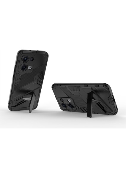 Oppo RENO13 5g (Global) Kılıf Pc + Tpu Darbeye Dayanıklı Telefon Kılıfı Kickstand ile - Siyah (Yurt Dışından) modelleri