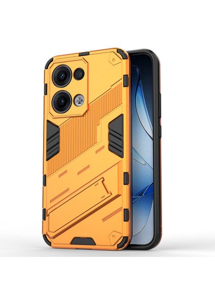 Oppo RENO13 5g (Global) Kılıf Pc + Tpu Darbeye Dayanıklı Telefon Kılıfı Kickstand ile - Turuncu (Yurt Dışından)