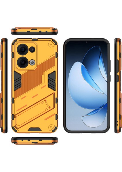Oppo RENO13 5g (Global) Kılıf Pc + Tpu Darbeye Dayanıklı Telefon Kılıfı Kickstand ile - Turuncu (Yurt Dışından) indirimleri