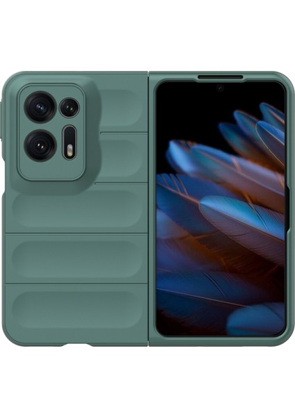 Oppo Find N2 5g Sert Pc Telefon Kılıfı Darbe Emici Arka Kapak-Yeşil (Yurt Dışından) fiyatları