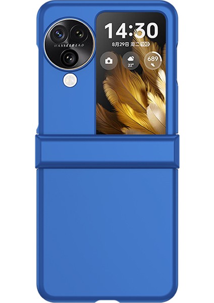 Oppo Find N3 Flip 5g Menteşe Korumalı Pc Telefon Kılıfı Cilt Dokunma Çizilmez Kapak-Koyu Mavi (Yurt Dışından)