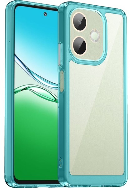 Oppo A5 Pro 4g(Global)/5g(Global)/a5 Energy 5g(China) Kılıf Tpu+Akrilik Koruyucu Şeffaf Telefon Kılıfı-Şeffaf Mavi (Yurt Dışından)