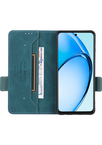 Oppo A60 4g Cüzdan Kılıf Donanım Dekor Pu Deri Stand Telefon Kılıfı-Mavi (Yurt Dışından) fiyatları