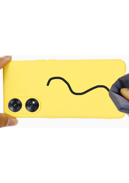 Oppo Reno8 T 4g Için Telefon Kılıfı, Kayışlı Sıvı Silikon Yumuşak Astarlı Darbeye Dayanıklı Akıllı Telefon Kılıfı-Sarı (Yurt Dışından) fırsatları