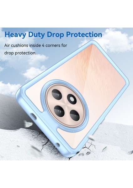 Oppo RENO12 F 5G/RENO12 F 4g Darbeye Dayanıklı Kılıf Tpu+Akrilik Koruyucu Şeffaf Telefon Kılıfı-Mavi (Yurt Dışından) indirimleri