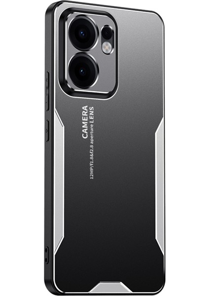 Oppo RENO13 F 4g Telefon Kılıfı Alüminyum Alaşımlı Tpu Pc Arka Kapak-Gümüş (Yurt Dışından)