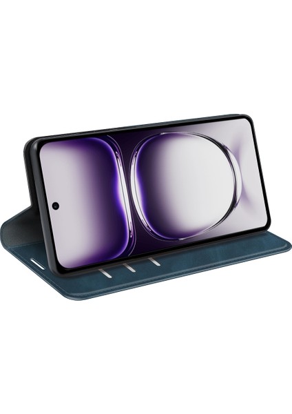 Oppo RENO12 Pro 5g (Global) Kılıf Cilt Dokunuşlu Deri Cüzdan Telefon Kılıfı-Mavi (Yurt Dışından) fırsatları