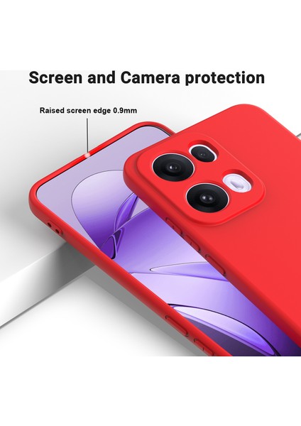Oppo RENO13 Pro 5g Sıvı Silikon Kılıf Telefon Arka Kapağı El Kayışı Ile-Kırmızı (Yurt Dışından) fırsatları