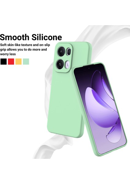 Oppo RENO13 Pro 5g Sıvı Silikon Kılıf Telefon Arka Kapağı El Kayışı Ile-Yeşil (Yurt Dışından) modelleri
