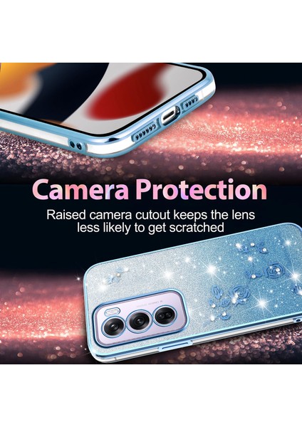 Kadem Oppo RENO12 Pro 5g (Küresel) Kılıf Çiçek Tpu Esnek Degrade Telefon Kılıfı-Mavi (Yurt Dışından) indirimleri