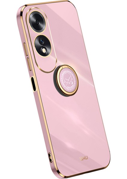 Xınlı Oppo A60 4g Kılıf Kickstand Galvanik Altın Kenar Tpu Telefon Kılıfı-Mor (Yurt Dışından)
