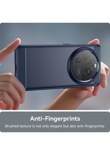 Oppo Find X6 Pro Için Cep Telefonu Kılıfı, Fırçalanmış Karbon Fiber Dokulu Telefon Tpu Arka Kapak-Mavi (Yurt Dışından) indirimleri