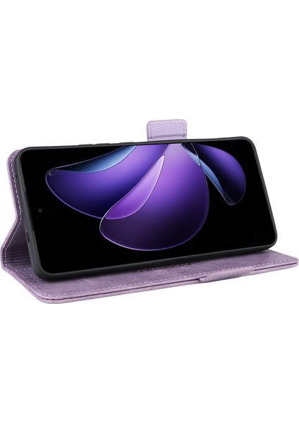 Oppo RENO13 F 5g Kılıf Deri Cüzdan Kapaklı Telefon Kılıfı Donanım Dekorlu-Mor (Yurt Dışından) fırsatları