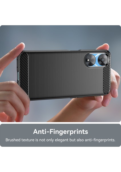 Oppo A78 5G/A58 5G/A58X 5g Için Tpu Kılıf, Fırçalanmış Karbon Fiber Doku Cep Telefonu Kılıfı-Siyah (Yurt Dışından) indirimleri