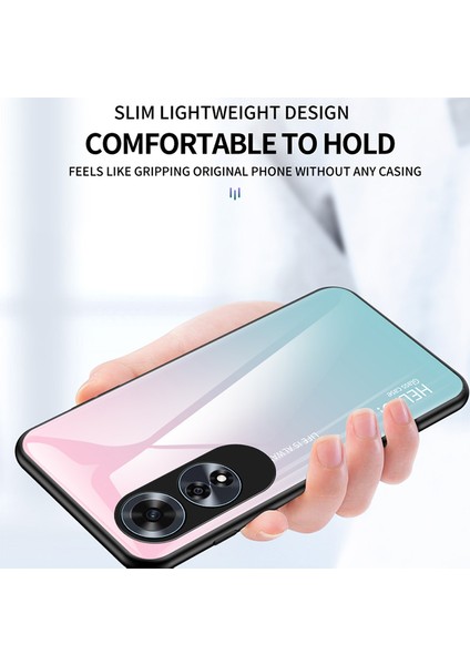 Oppo A60 4g Kılıf Temperli Cam + Pc + Tpu Telefon Kılıfı - Degrade Kırmızı Siyah (Yurt Dışından) fiyatları
