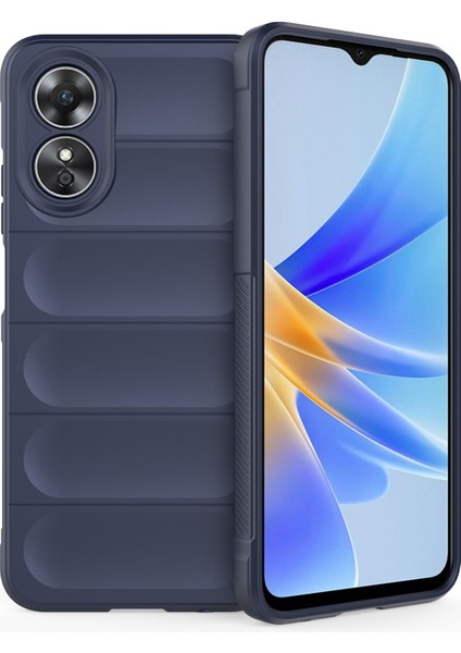 Oppo A17 4g Için Darbeye Dayanıklı Cep Telefonu Kılıfı, Düşmeye Lı Yumuşak Tpu Koruyucu Kılıf-Koyu Mavi (Yurt Dışından)
