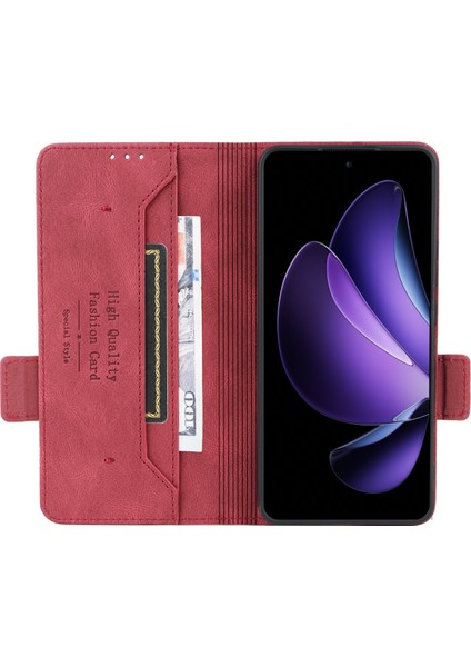 Oppo RENO13 F 5g Kılıf Deri Cüzdan Kapaklı Telefon Kılıfı Donanım Dekorlu-Gül (Yurt Dışından) modelleri