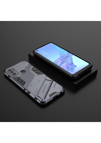 Oppo A53 4g-Gri Için Kickstandlı Darbeye Dayanıklı Pc+Tpu Hibrit Telefon Kılıfı (Yurt Dışından) indirimleri