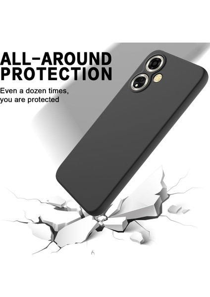 Oppo A59 5G/A2M 5g Cep Telefonu Kılıfı Yumuşak Astarlı Sıvı Silikon Düşmeye Lı Kapak-Siyah (Yurt Dışından) fiyatları