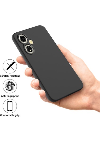 Oppo A59 5G/A2M 5g Cep Telefonu Kılıfı Yumuşak Astarlı Sıvı Silikon Düşmeye Lı Kapak-Siyah (Yurt Dışından) fırsatları
