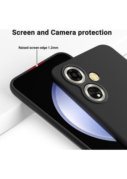 Oppo A59 5G/A2M 5g Cep Telefonu Kılıfı Yumuşak Astarlı Sıvı Silikon Düşmeye Lı Kapak-Siyah (Yurt Dışından) indirimleri