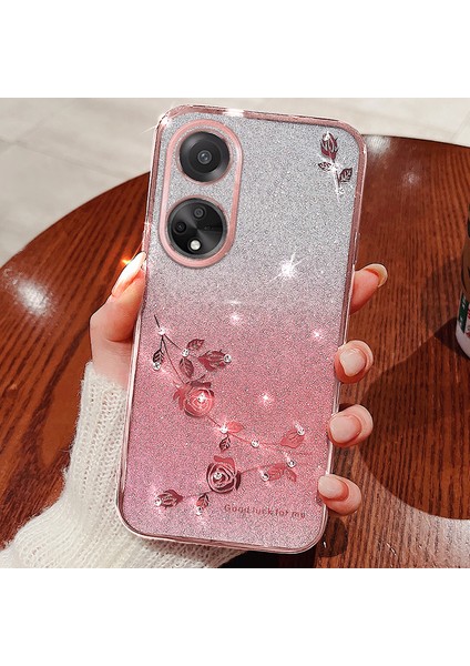 Kadem Simli Telefon Kılıfı Oppo A98 5g Rhinestone Çiçek Tpu Degrade Arka Kılıf-Gül Altın (Yurt Dışından) fiyatları