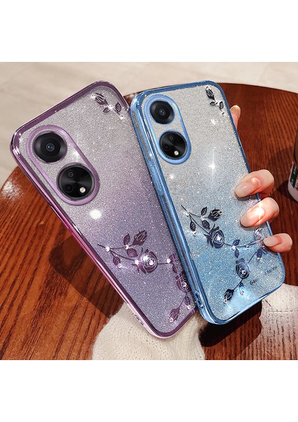 Kadem Simli Telefon Kılıfı Oppo A98 5g Rhinestone Çiçek Tpu Degrade Arka Kılıf-Gül Altın (Yurt Dışından) fırsatları