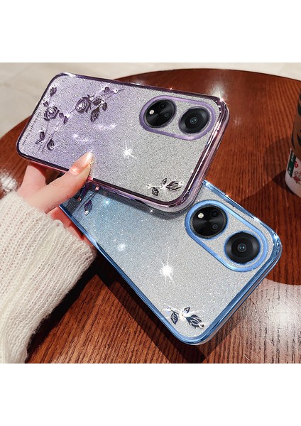 Kadem Simli Telefon Kılıfı Oppo A98 5g Rhinestone Çiçek Tpu Degrade Arka Kılıf-Gül Altın (Yurt Dışından) indirimleri
