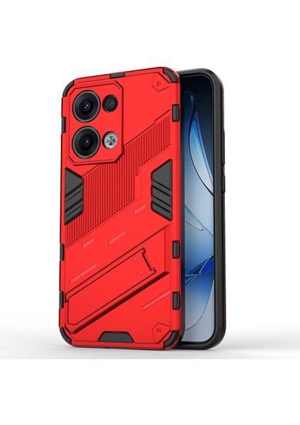 Oppo RENO13 5g (Global) Kılıf Pc + Tpu Darbeye Dayanıklı Telefon Kılıfı Kickstand Ile-Kırmızı (Yurt Dışından)
