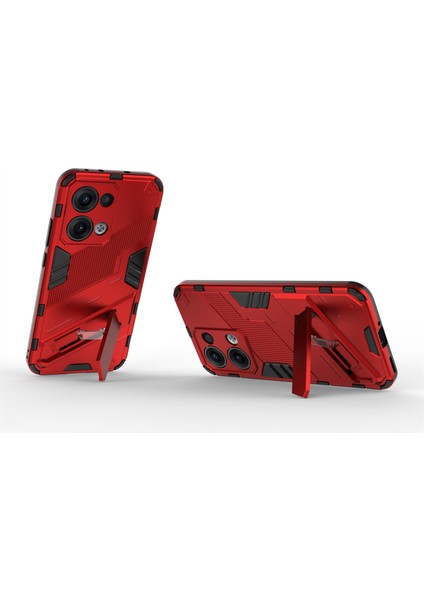 Oppo RENO13 5g (Global) Kılıf Pc + Tpu Darbeye Dayanıklı Telefon Kılıfı Kickstand Ile-Kırmızı (Yurt Dışından) modelleri