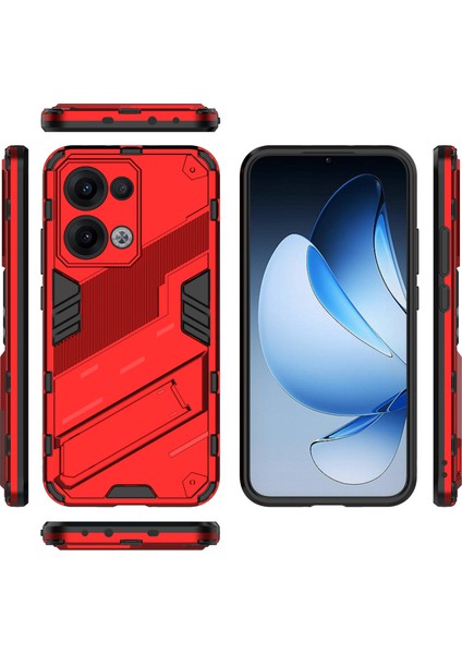 Oppo RENO13 5g (Global) Kılıf Pc + Tpu Darbeye Dayanıklı Telefon Kılıfı Kickstand Ile-Kırmızı (Yurt Dışından) indirimleri
