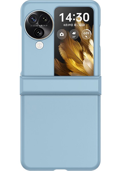 Oppo Find N3 Flip 5g Menteşe Korumalı Pc Telefon Kılıfı Cilt Dokunma Çizilmez Kapak-Bebek Mavisi (Yurt Dışından)