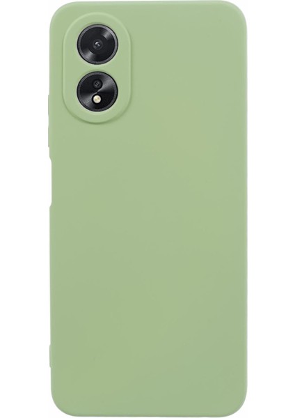 Oppo A38 4G/A18 4g Kılıf Fiber Astar Iç Tpu Telefon Kılıfı-Matcha Yeşili (Yurt Dışından)
