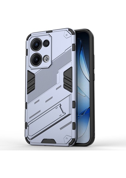 Oppo RENO13 5g (Global) Kılıf Pc + Tpu Darbeye Dayanıklı Telefon Kılıfı Kickstand Ile-Gri (Yurt Dışından)