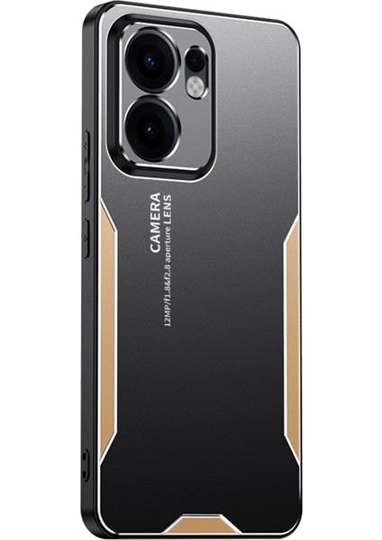 Oppo RENO13 F 4g Telefon Kılıfı Alüminyum Alaşımlı Tpu Pc Arka Kapak-Altın (Yurt Dışından)