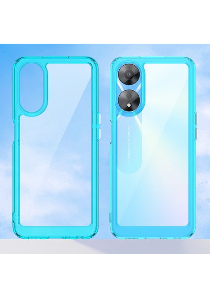 Oppo A58 5g Için Cep Telefonu Kabuğu, Toz Önleyici Tpu + Akrilik Telefon Kılıfı Koruyucu Kapak - Şeffaf Mavi (Yurt Dışından) fiyatları