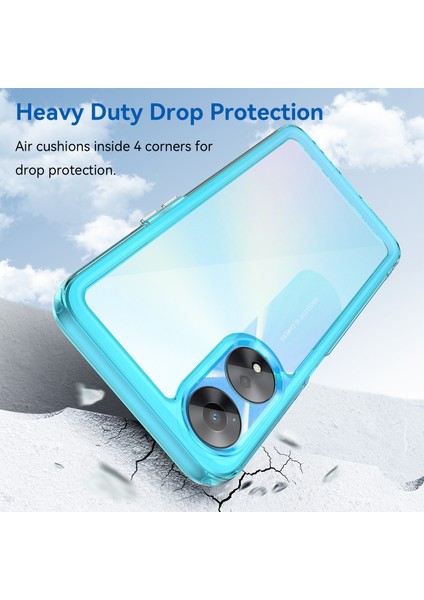 Oppo A58 5g Için Cep Telefonu Kabuğu, Toz Önleyici Tpu + Akrilik Telefon Kılıfı Koruyucu Kapak - Şeffaf Mavi (Yurt Dışından) modelleri
