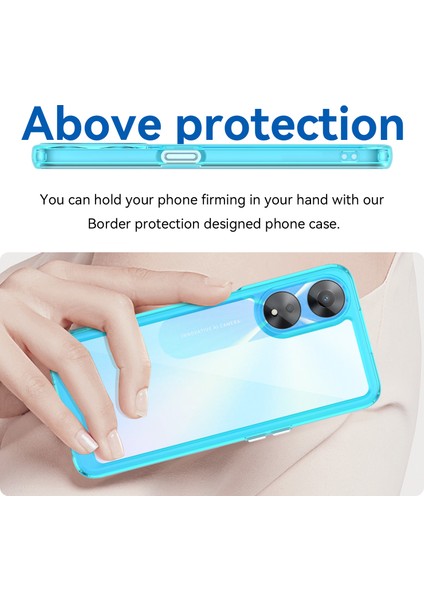 Oppo A58 5g Için Cep Telefonu Kabuğu, Toz Önleyici Tpu + Akrilik Telefon Kılıfı Koruyucu Kapak - Şeffaf Mavi (Yurt Dışından) fırsatları