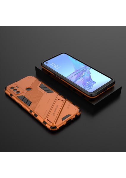 Oppo A53 4g-Turuncu Için Kickstandlı Darbeye Dayanıklı Pc+Tpu Hibrit Telefon Kılıfı (Yurt Dışından) modelleri