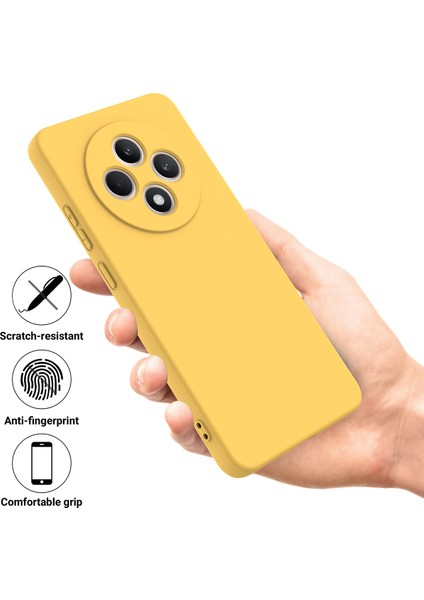 Oppo RENO12 F 5g Kılıf Düşmeye Karşı Dayanıklı Sıvı Silikon Telefon Kılıfı Kayışlı-Sarı (Yurt Dışından) fiyatları