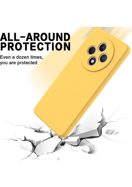 Oppo RENO12 F 5g Kılıf Düşmeye Karşı Dayanıklı Sıvı Silikon Telefon Kılıfı Kayışlı-Sarı (Yurt Dışından) indirimleri