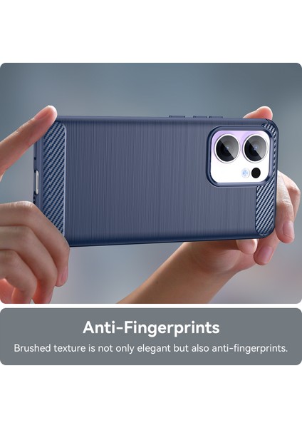 Oppo RENO13 F 5g Kılıf Koruyucu Telefon Kapağı Karbon Fiber Doku Fırçalanmış-Mavi (Yurt Dışından) indirimleri
