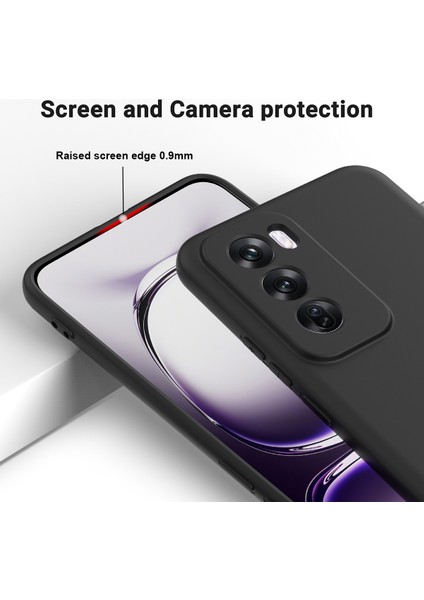 Oppo RENO12 5g (Global) Koruyucu Kılıf Sıvı Silikon Telefon Kılıfı Bilek Kayışı Ile-Siyah (Yurt Dışından) fırsatları