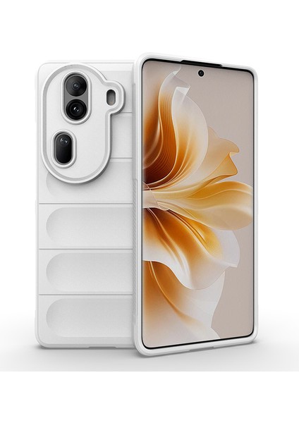 Oppo RENO11 Pro 5g (Küresel) Kılıf Yumuşak Tpu Düşme Etkisi Telefon Kapağı-Beyaz (Yurt Dışından)