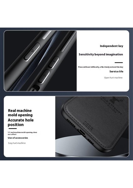 Oppo RENO13 5g(Global)Kılıf Geyik Desenli Kumaş Doku Pu Deri Hibrit Telefon Kılıfı-Gri (Yurt Dışından) fırsatları
