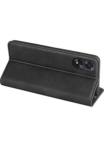 Oppo A38 4g Telefon Kılıfı Pu Deri Cüzdan Standı Düşmeye Karşı Cilt Dokunma Hissi Kapak-Siyah (Yurt Dışından) fırsatları